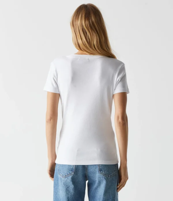 Michael Stars Nikki V-Neck Tee- T-Shirts | 1x1 Cotton T-Shirts