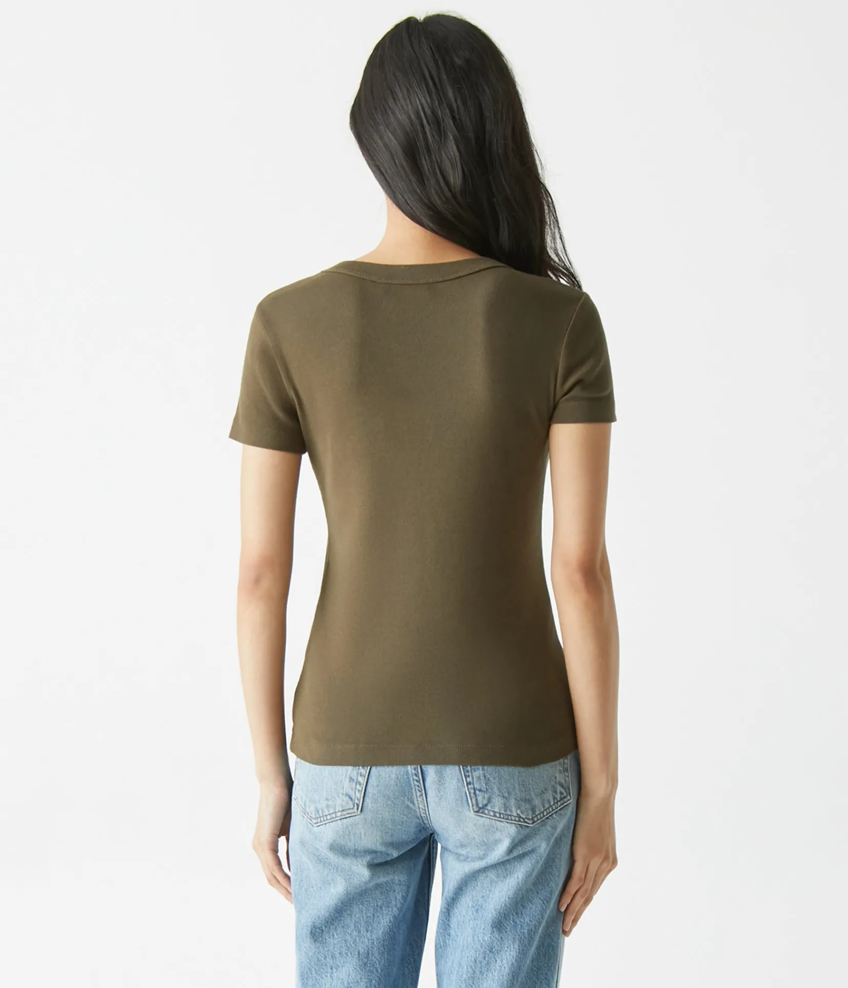 nikki_vneck_tee_38.webp Michael Stars Nikki V-Neck Tee- T-Shirts | 1x1 Cotton T-Shirts