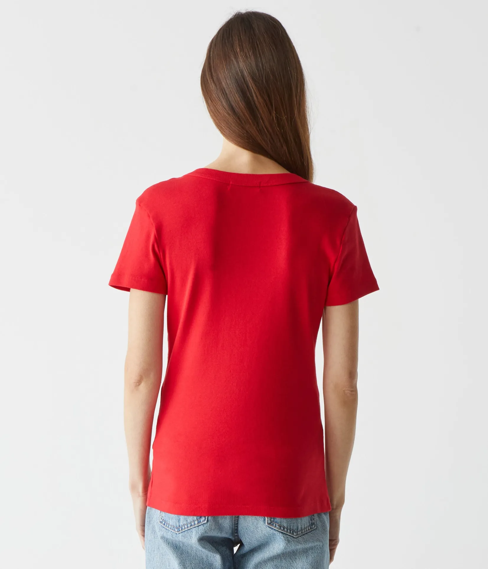 nikki_vneck_tee_54.webp Michael Stars Nikki V-Neck Tee- T-Shirts | 1x1 Cotton T-Shirts