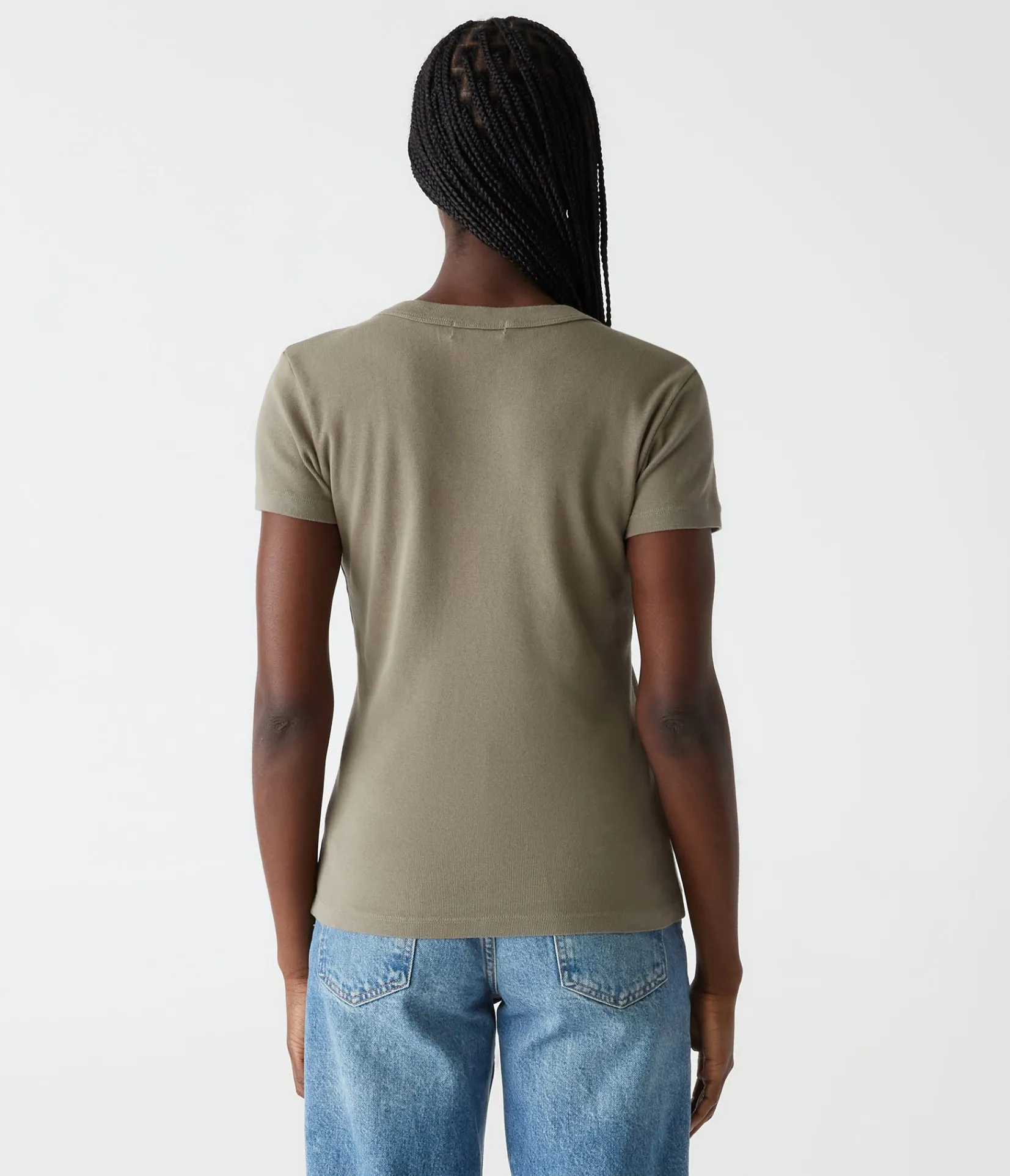 nikki_vneck_tee_66.webp Michael Stars Nikki V-Neck Tee- T-Shirts | 1x1 Cotton T-Shirts