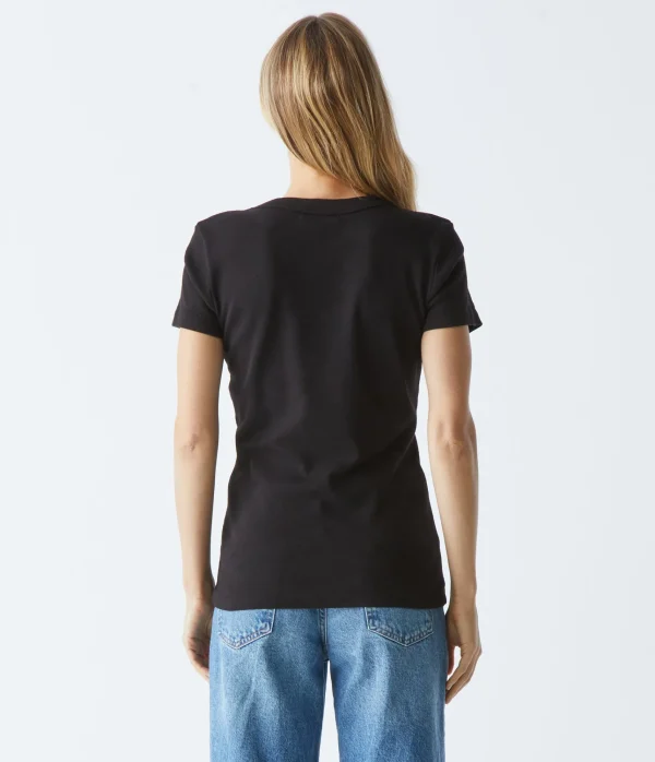 Michael Stars Nikki V-Neck Tee- T-Shirts | 1x1 Cotton T-Shirts