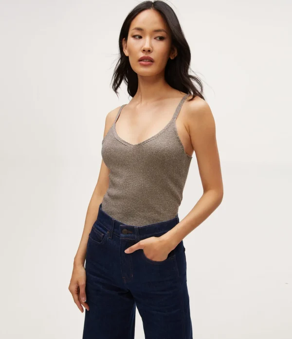 Michael Stars Nomi Metallic Sweater Camisole- Sweaters & Cardigans