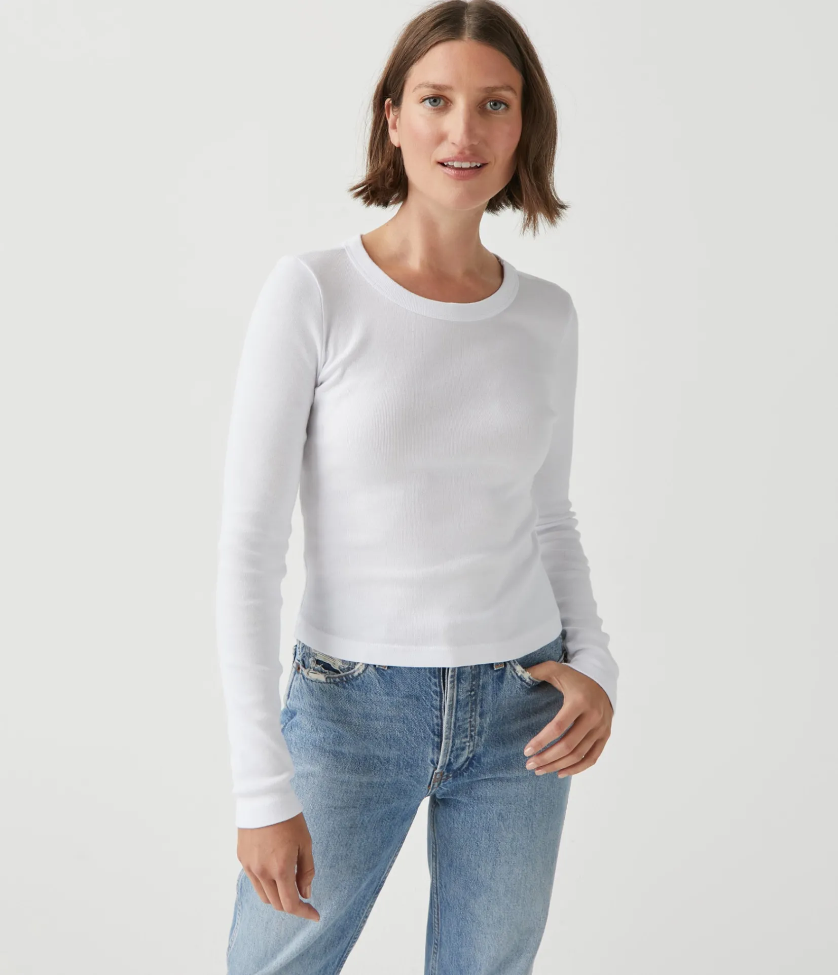 orion_cropped_tee_0.webp Michael Stars Orion Cropped Tee- T-Shirts | 1x1 Cotton T-Shirts