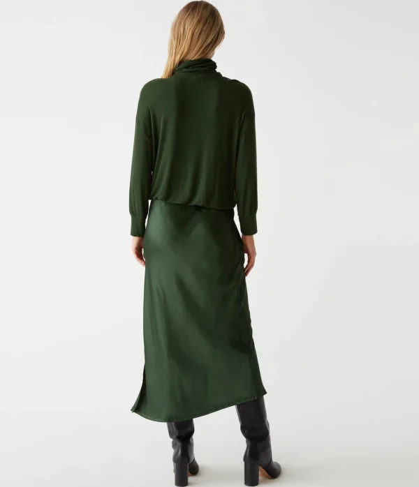 Michael Stars Padma Mixed Fabric Dress- Dresses | Midi Dresses