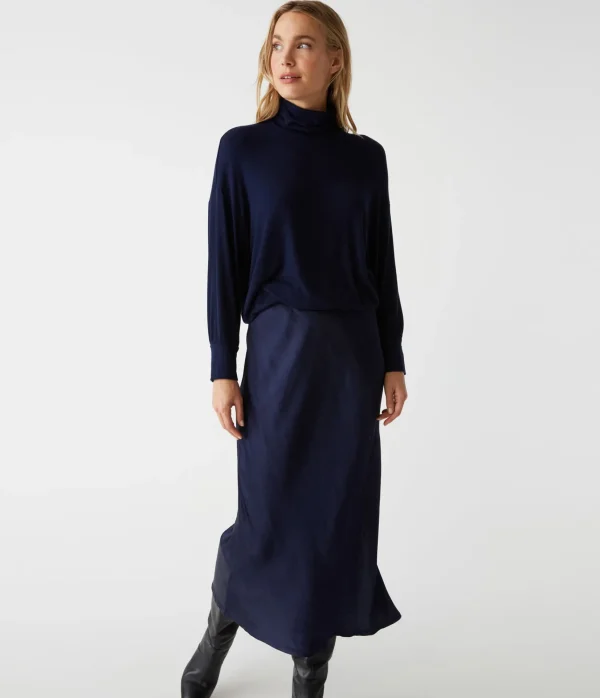Michael Stars Padma Mixed Fabric Dress- Dresses | Midi Dresses