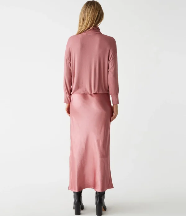 Michael Stars Padma Mixed Fabric Dress- Dresses | Midi Dresses