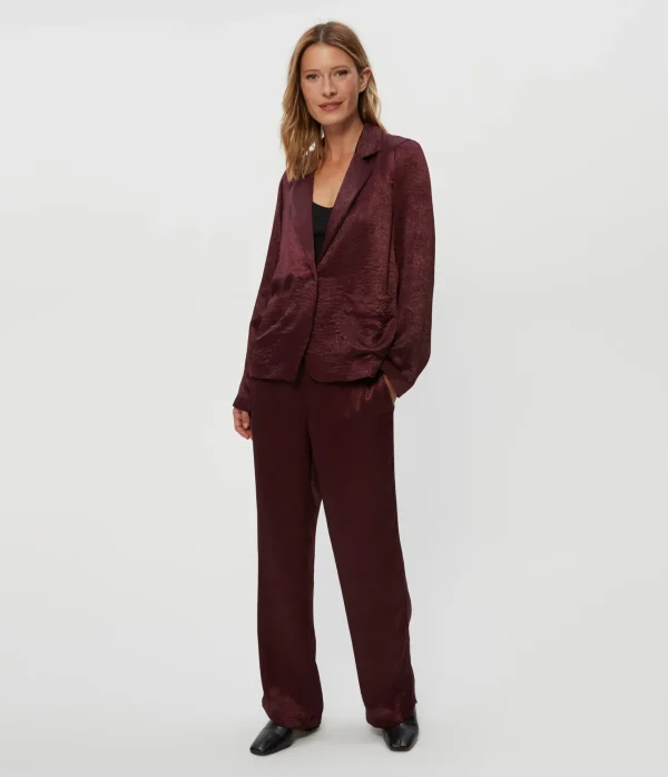 Michael Stars Paula Hammered Satin Blazer- Blazers, Jackets & Outerwear