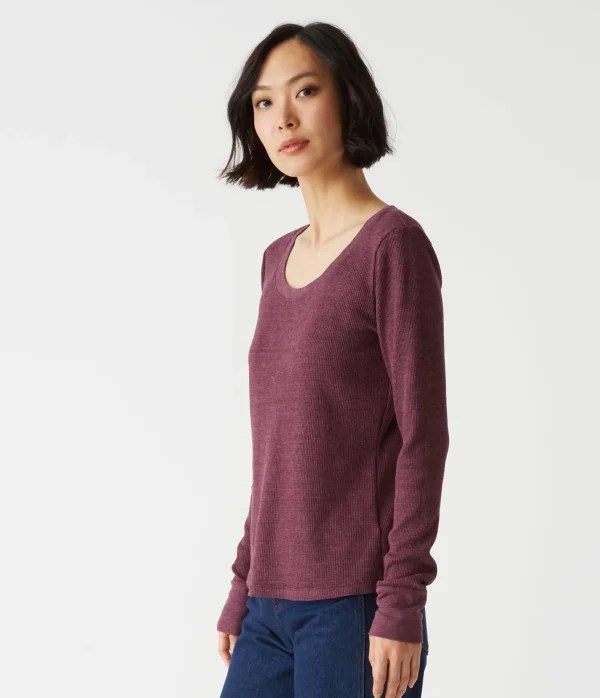 Michael Stars Paula Thermal Tee- T-Shirts | Loungewear