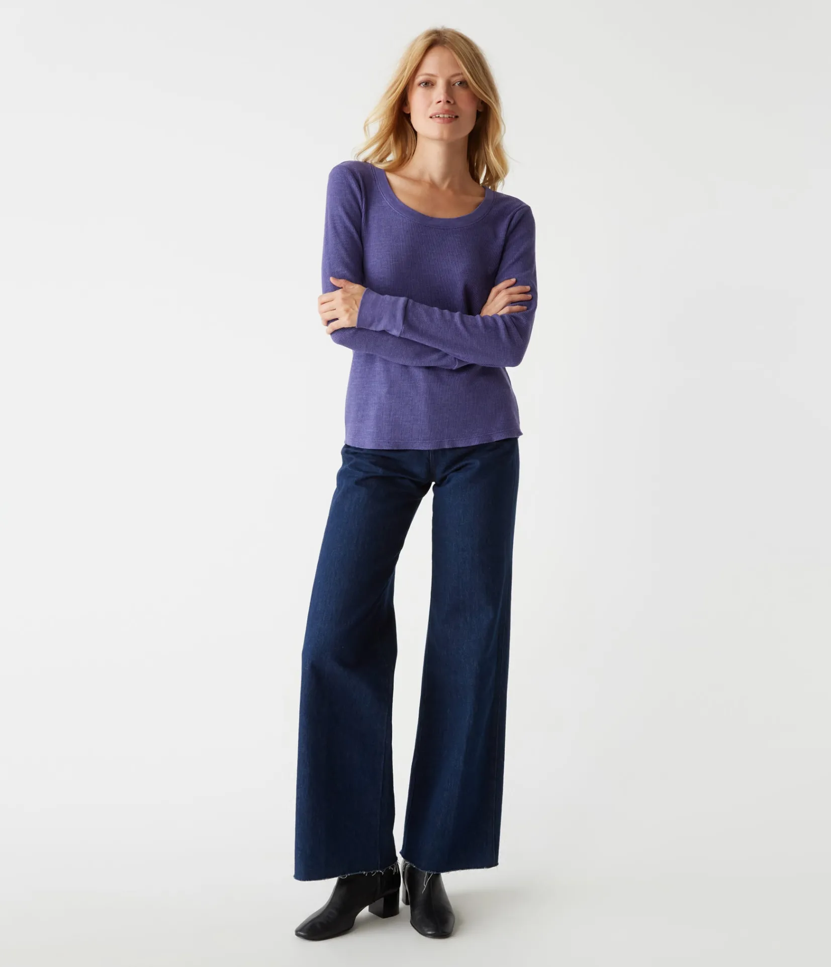 paula_thermal_tee_13.webp Michael Stars Paula Thermal Tee- T-Shirts | Loungewear