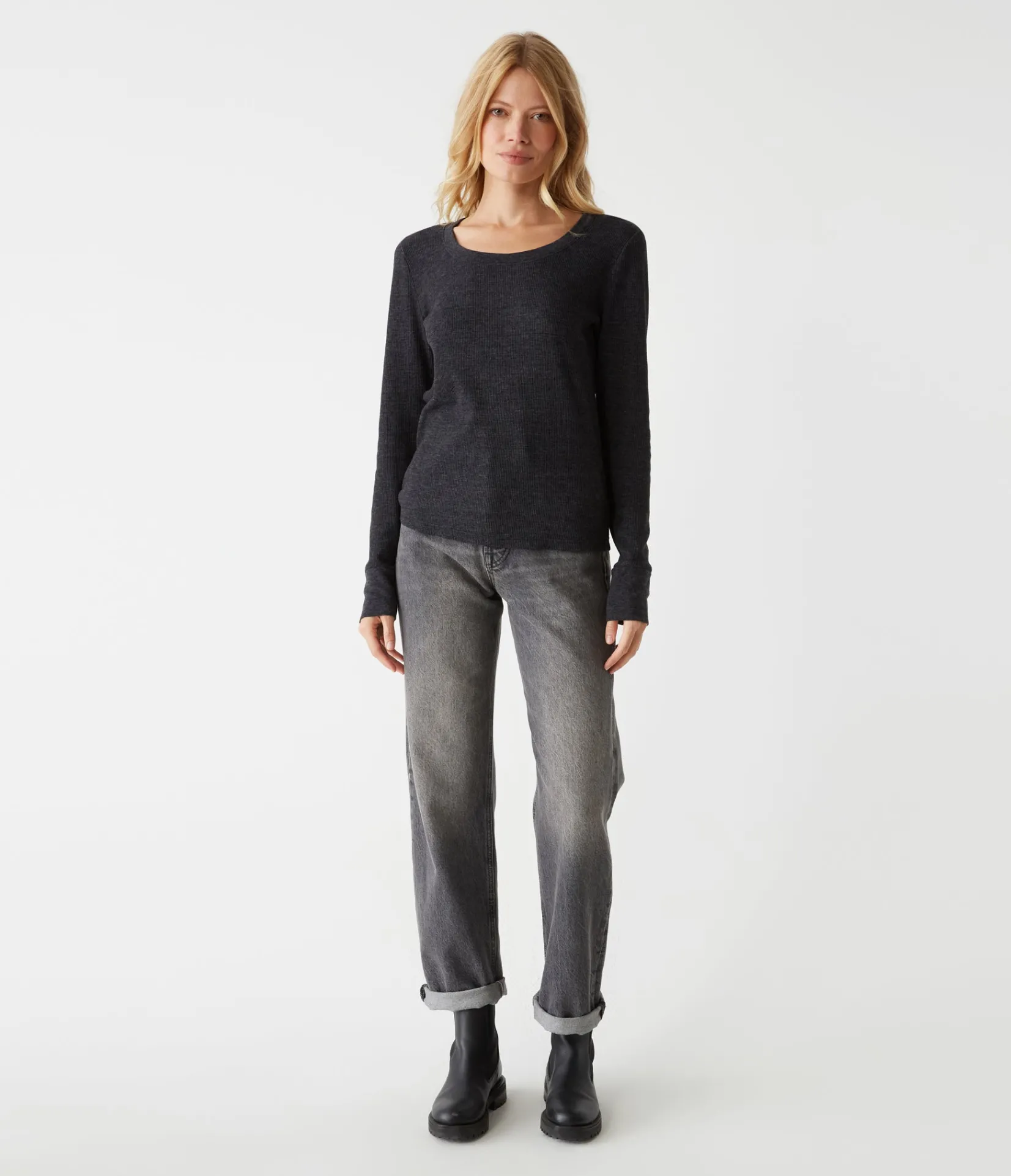 paula_thermal_tee_20.webp Michael Stars Paula Thermal Tee- T-Shirts | Loungewear