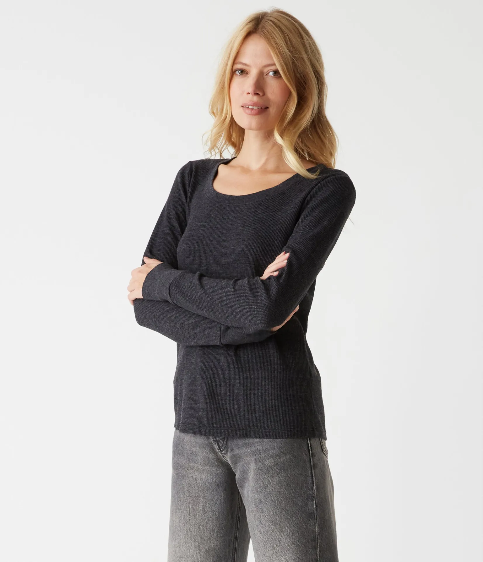 paula_thermal_tee_21.webp Michael Stars Paula Thermal Tee- T-Shirts | Loungewear