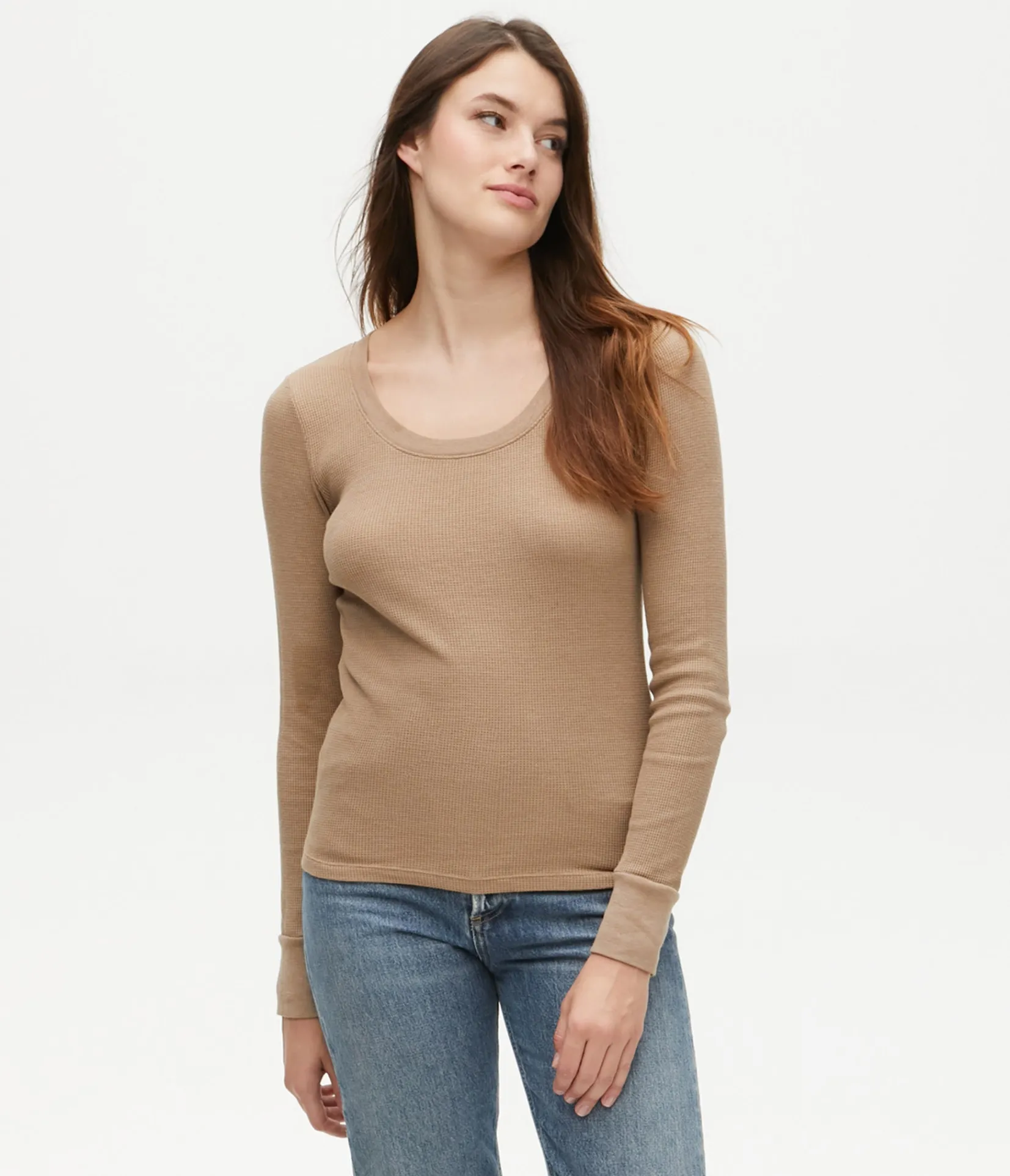 paula_thermal_tee_23.webp Michael Stars Paula Thermal Tee- T-Shirts | Loungewear