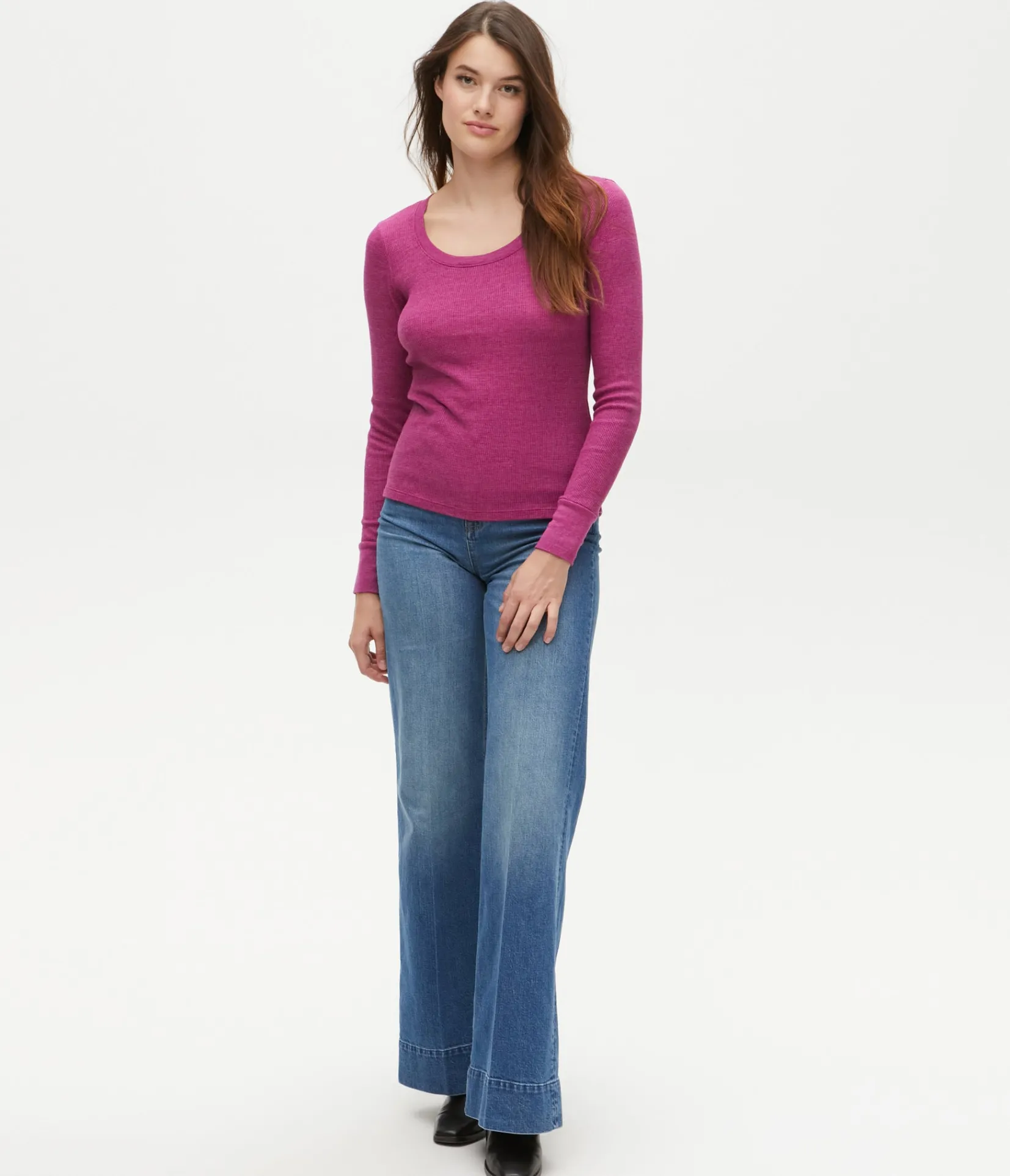 paula_thermal_tee_30.webp Michael Stars Paula Thermal Tee- T-Shirts | Loungewear