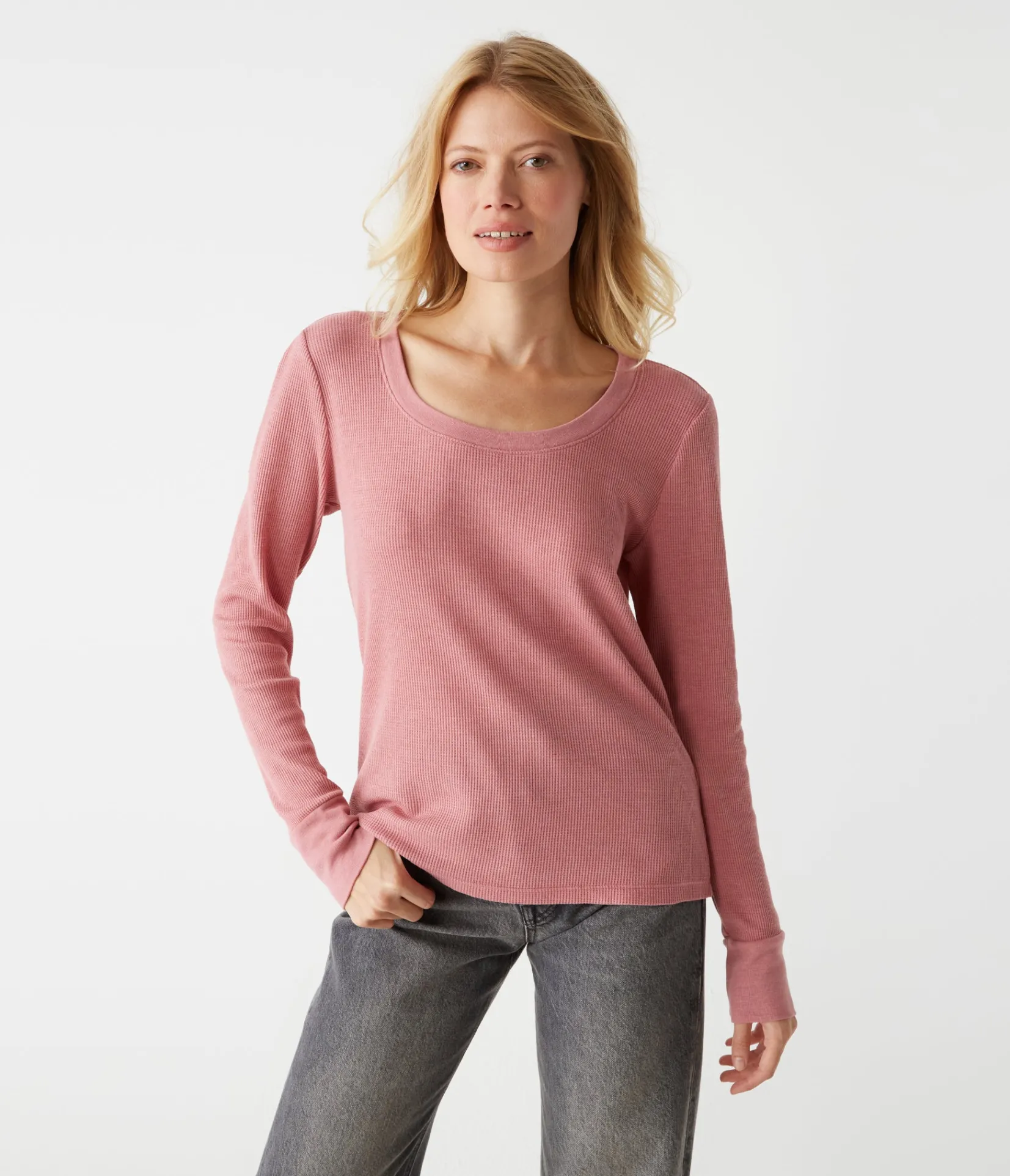paula_thermal_tee_4.webp Michael Stars Paula Thermal Tee- T-Shirts | Loungewear