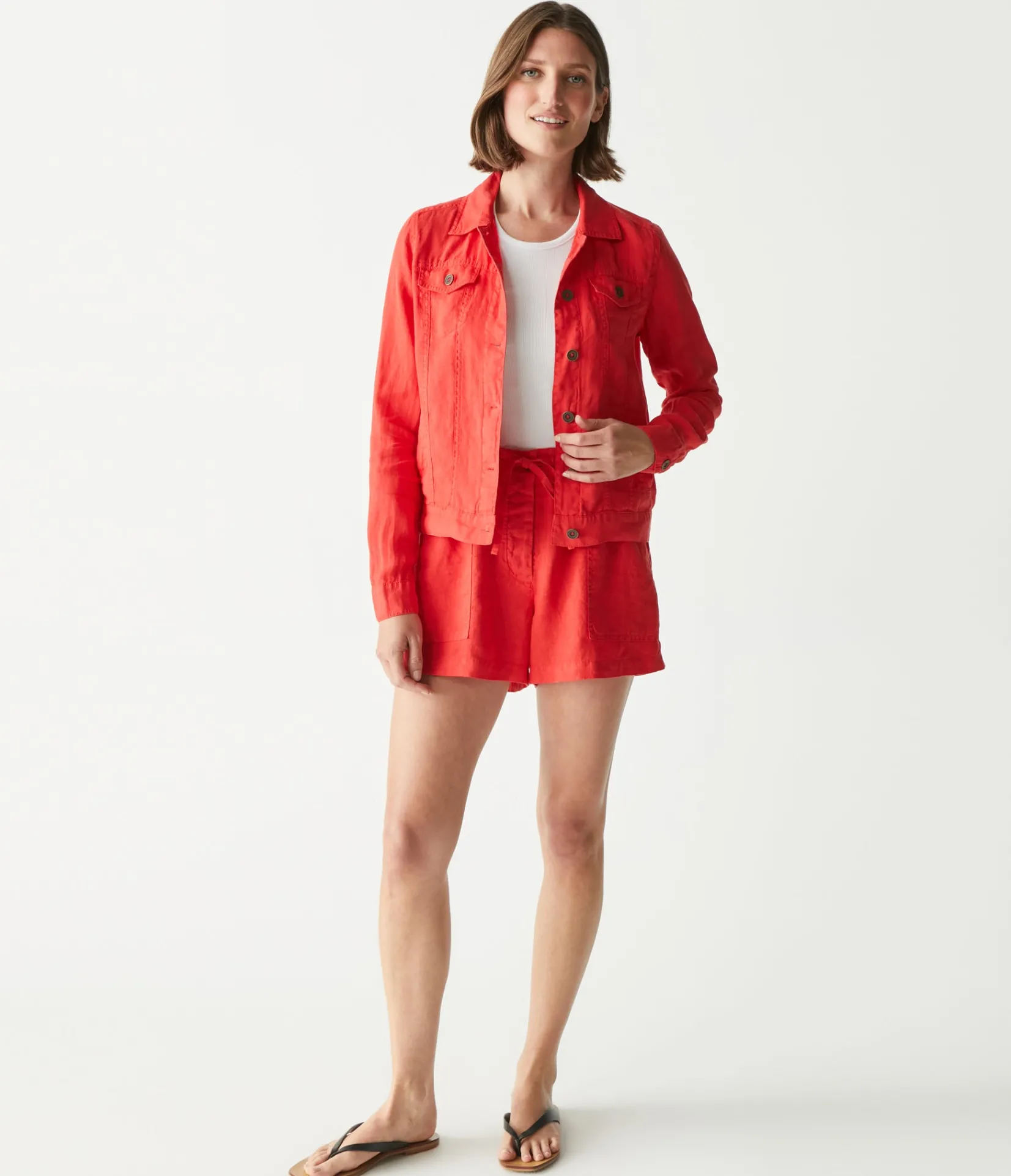 paulette_linen_short_17.webp Michael Stars Paulette Linen Short- Pants, Shorts & Skirts