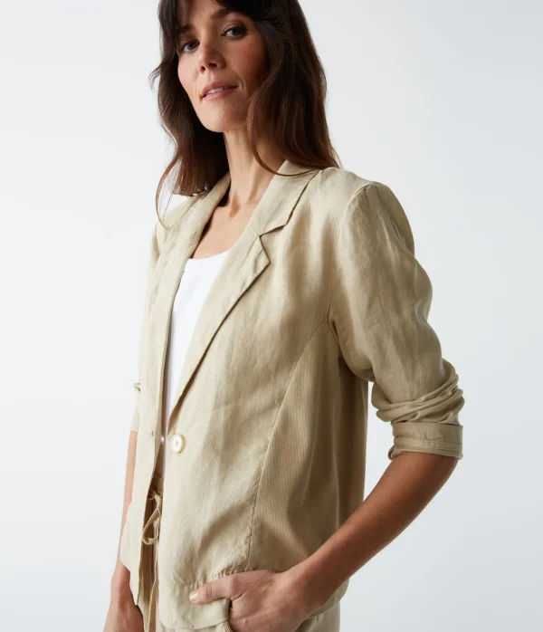 Michael Stars Pearson Linen Blazer- Blazers, Jackets & Outerwear