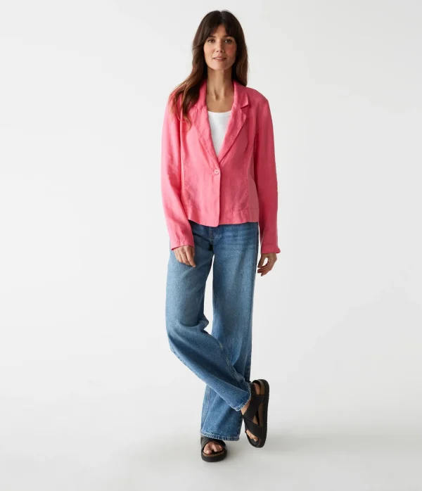 Michael Stars Pearson Linen Blazer- Blazers, Jackets & Outerwear