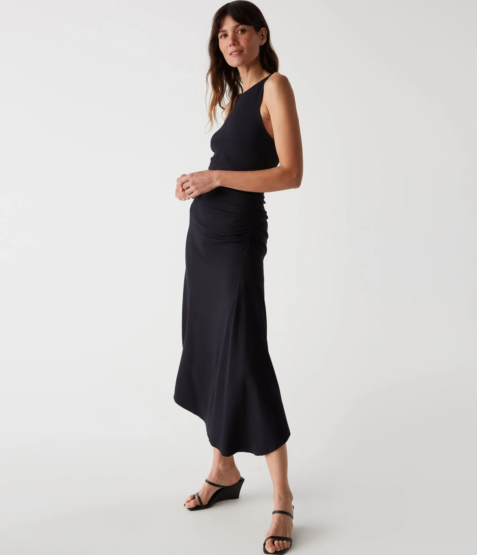 perez_asymmetrical_dress_6.webp Michael Stars Perez Asymmetrical Dress- Dresses | Midi Dresses