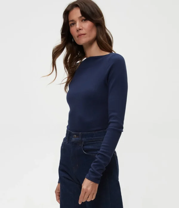 Michael Stars Petite Clarke Ruched Tee- T-Shirts | Ultra Rib T-Shirts