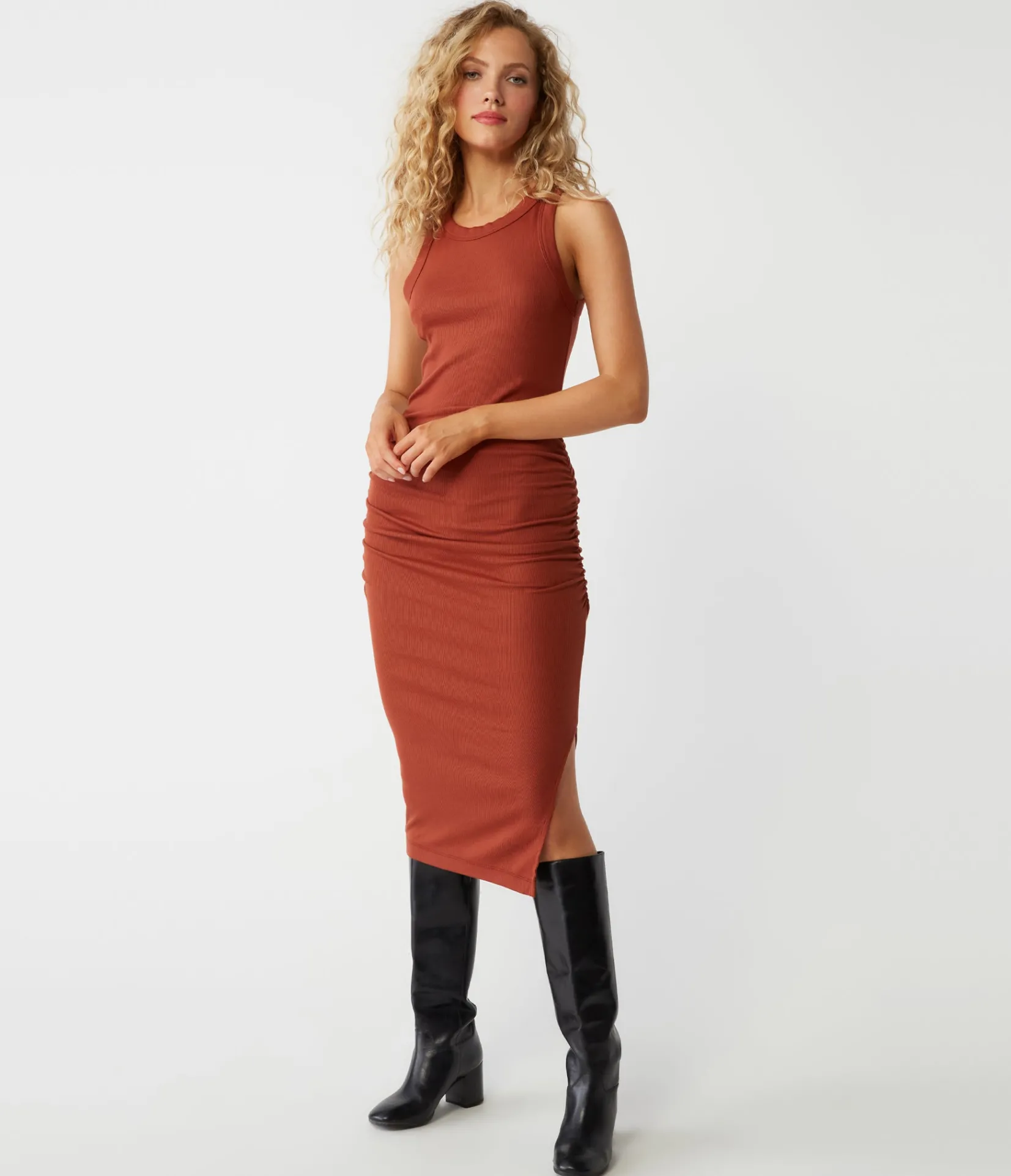 petite_wren_midi_dress_0.webp Michael Stars Petite Wren Midi Dress- Dresses | Midi Dresses