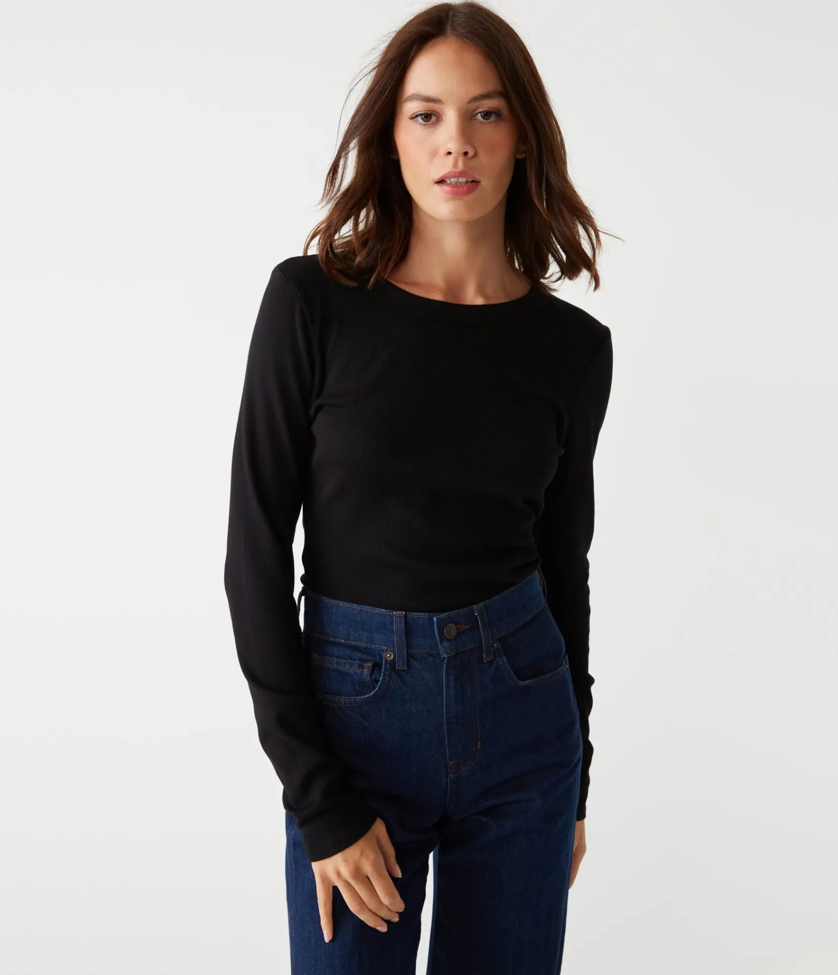 petite_zola_tee_0.webp Michael Stars Petite Zola Tee- T-Shirts | Ultra Rib T-Shirts