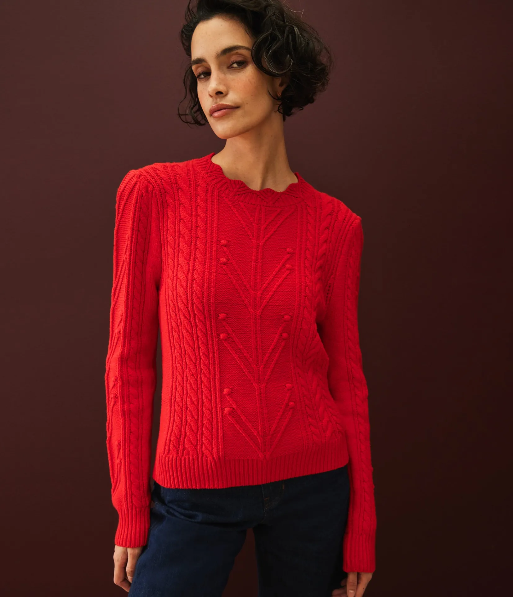 pia_cable_knit_sweater_0.webp Michael Stars Pia Cable Knit Sweater- Sweaters & Cardigans