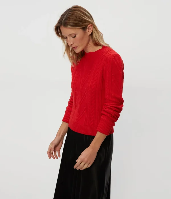 Michael Stars Pia Cable Knit Sweater- Sweaters & Cardigans