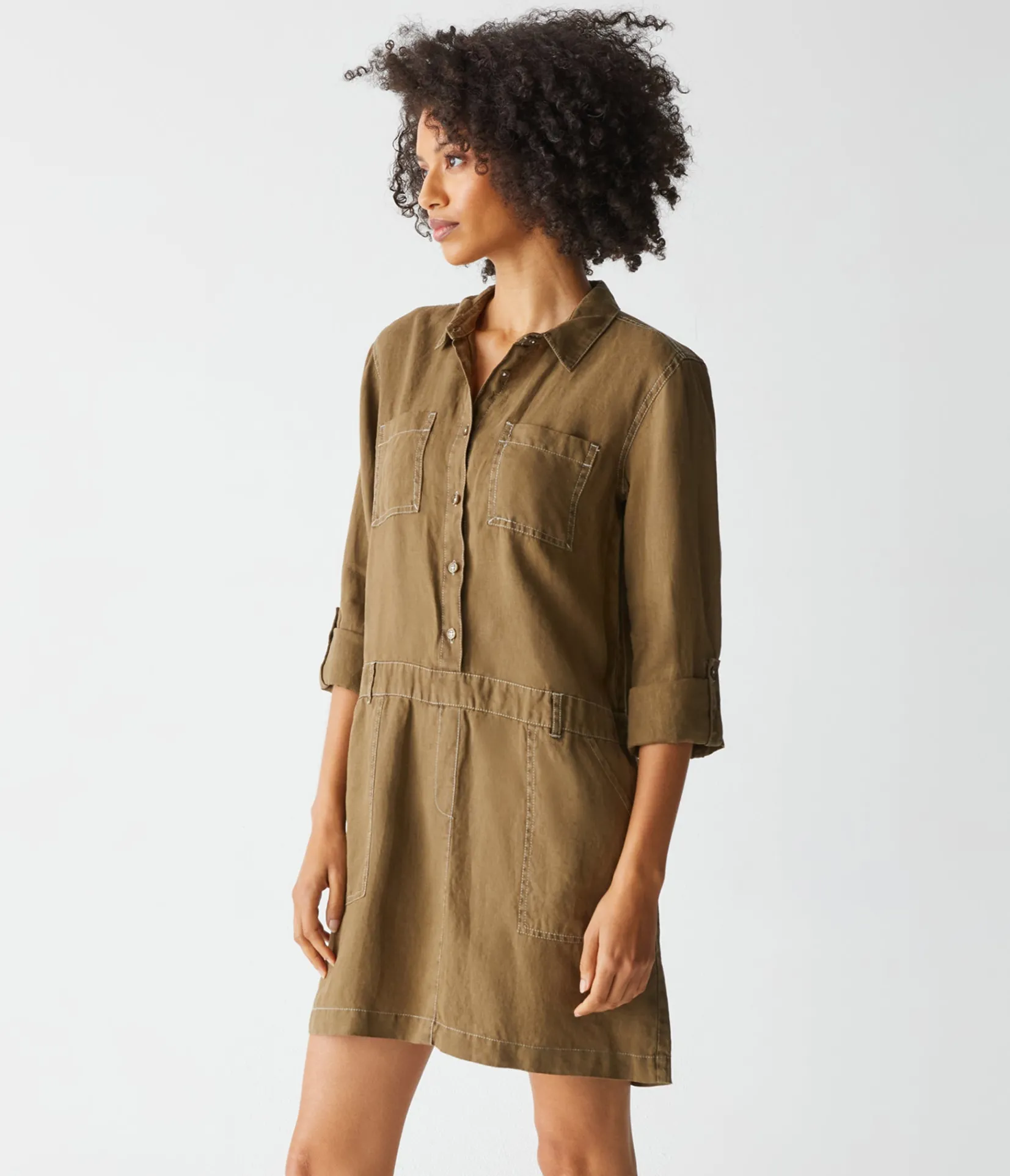pilar_linen_shirt_dress_14.webp Michael Stars Pilar Linen Shirt Dress- Dresses | Mini Dresses