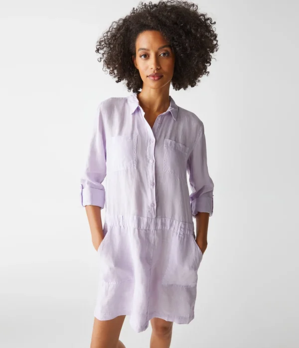 Michael Stars Pilar Linen Shirt Dress- Dresses | Mini Dresses
