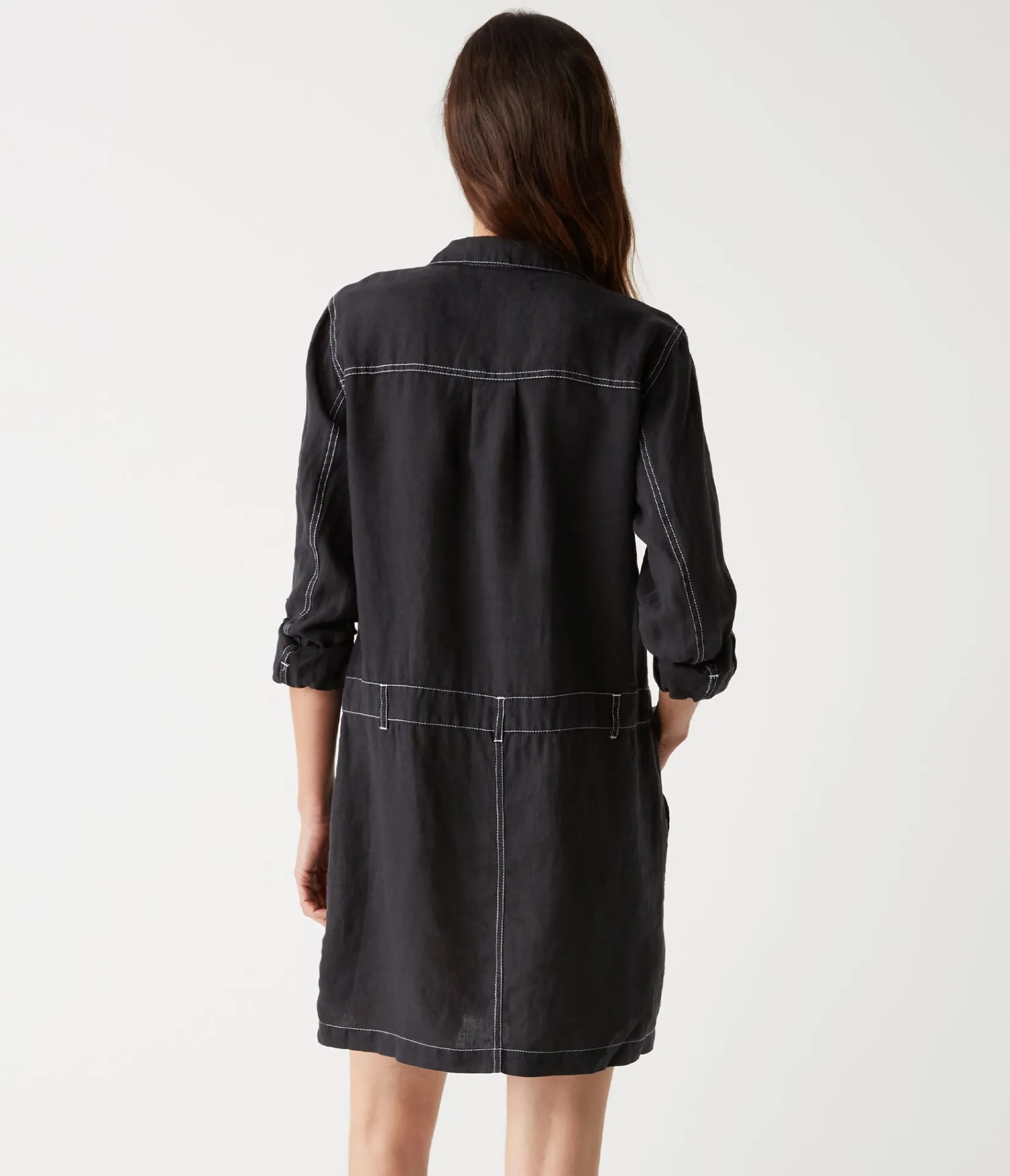 pilar_linen_shirt_dress_3.webp Michael Stars Pilar Linen Shirt Dress- Dresses | Mini Dresses