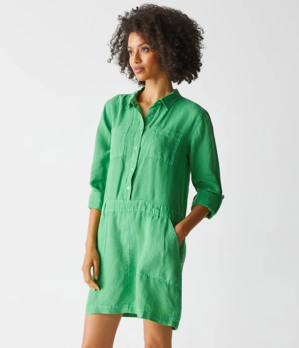 Michael Stars Pilar Linen Shirt Dress- Dresses | Mini Dresses