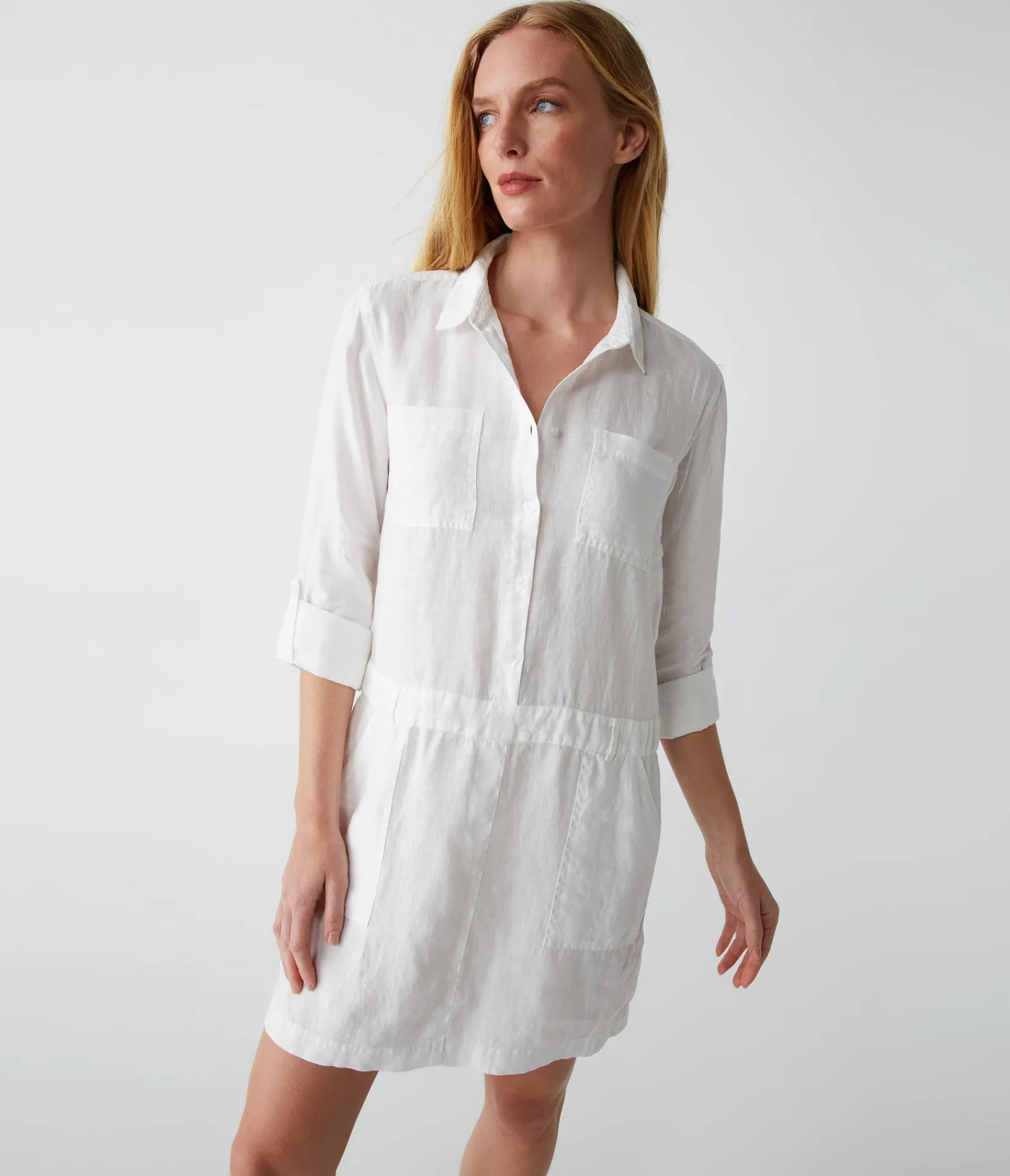pilar_linen_shirt_dress_4.webp Michael Stars Pilar Linen Shirt Dress- Dresses | Mini Dresses