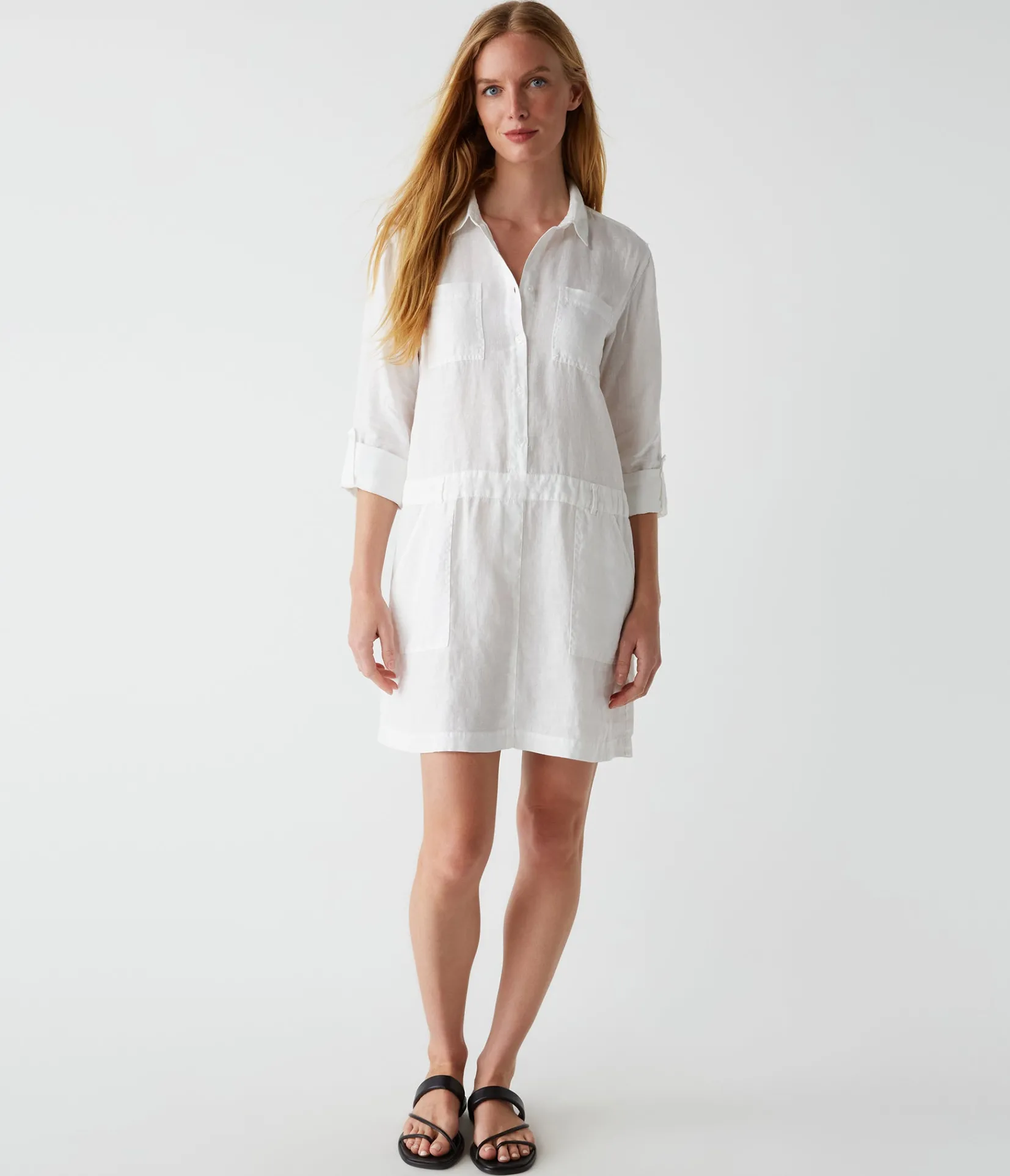 pilar_linen_shirt_dress_5.webp Michael Stars Pilar Linen Shirt Dress- Dresses | Mini Dresses