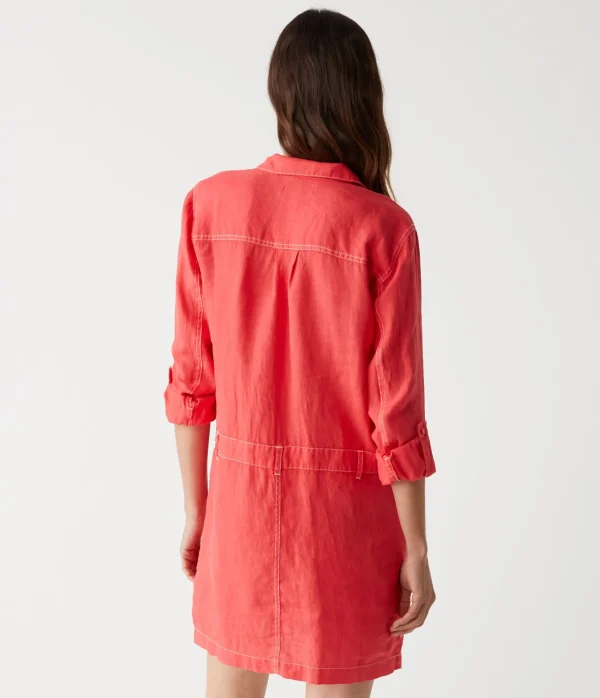 Michael Stars Pilar Linen Shirt Dress- Dresses | Mini Dresses