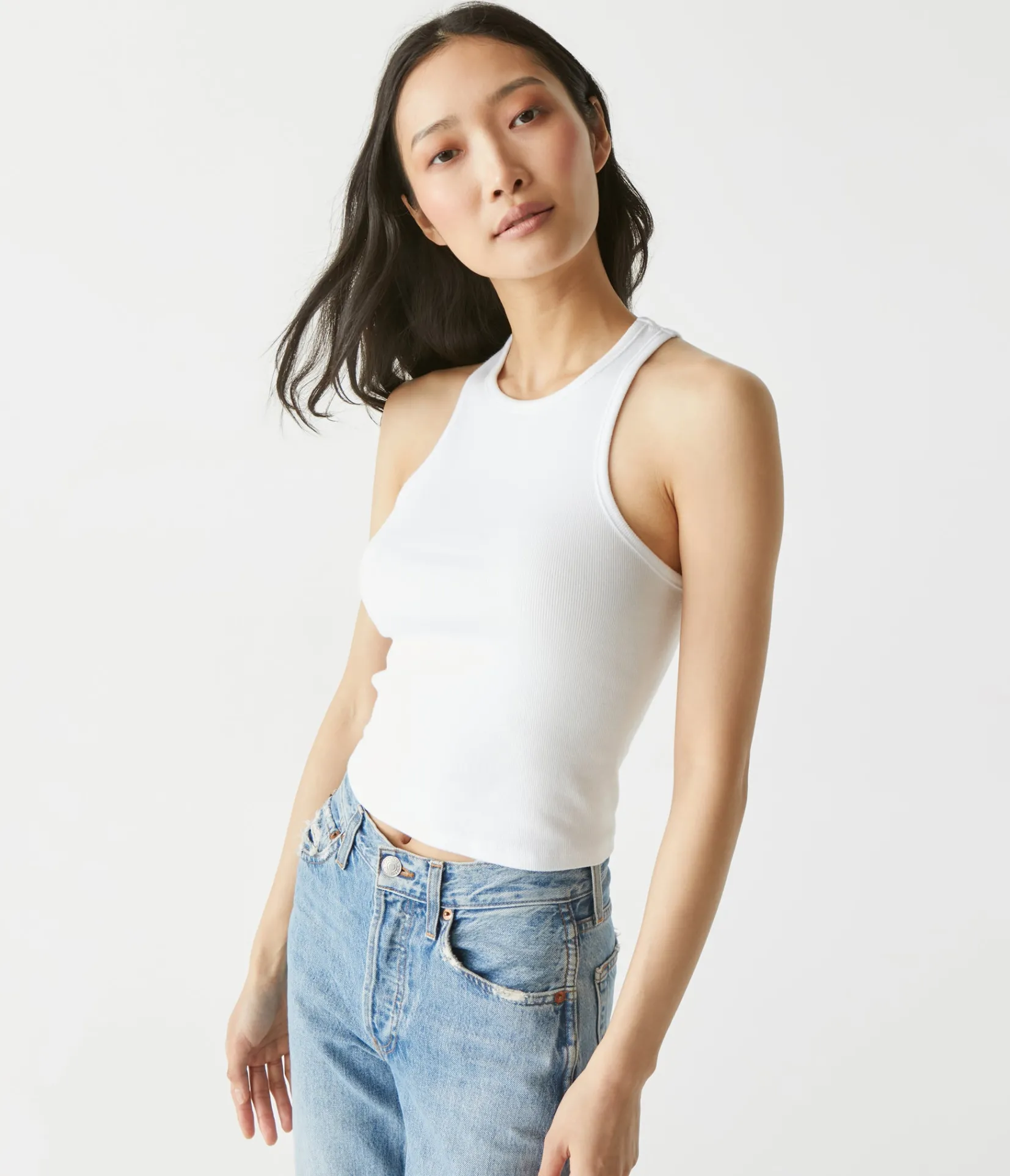 pina_ribbed_halter_tank_1.webp Michael Stars Pina Ribbed Halter Tank- Tank Tops | Ultra Rib T-Shirts