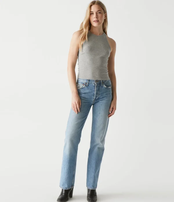 Michael Stars Pina Ribbed Halter Tank- Tank Tops | Ultra Rib T-Shirts