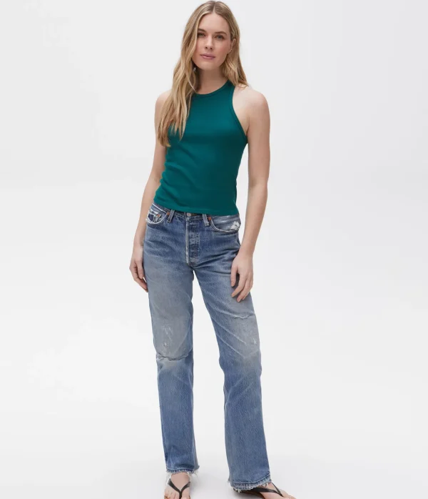 Michael Stars Pina Ribbed Halter Tank- Tank Tops | Ultra Rib T-Shirts