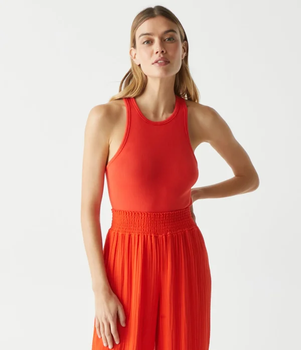 Michael Stars Pina Ribbed Halter Tank- Tank Tops | Ultra Rib T-Shirts
