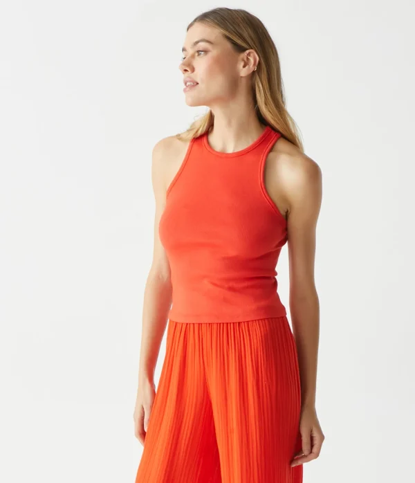 Michael Stars Pina Ribbed Halter Tank- Tank Tops | Ultra Rib T-Shirts