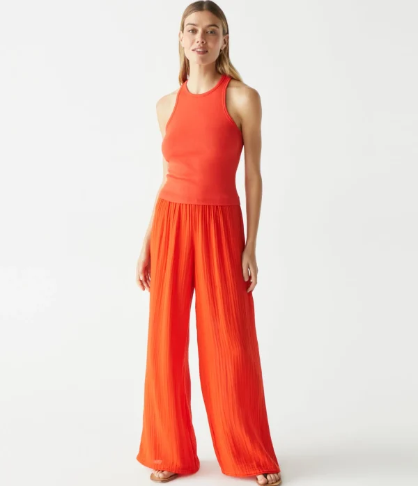 Michael Stars Pina Ribbed Halter Tank- Tank Tops | Ultra Rib T-Shirts