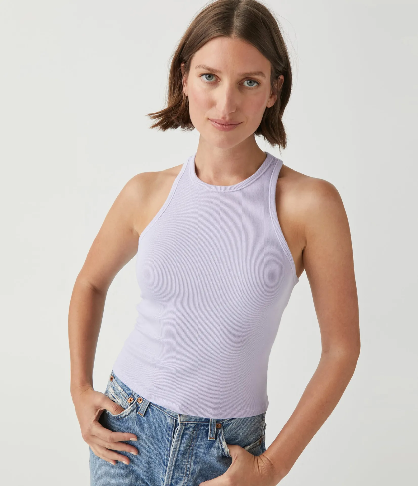 pina_ribbed_halter_tank_43.webp Michael Stars Pina Ribbed Halter Tank- Tank Tops | Ultra Rib T-Shirts