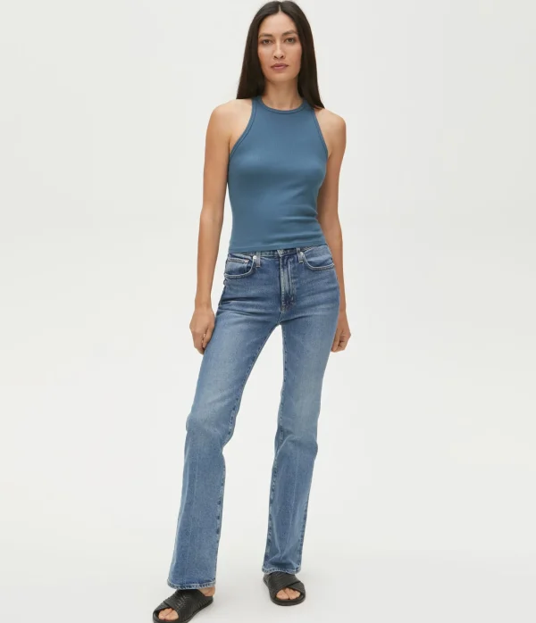 Michael Stars Pina Ribbed Halter Tank- Tank Tops | Ultra Rib T-Shirts