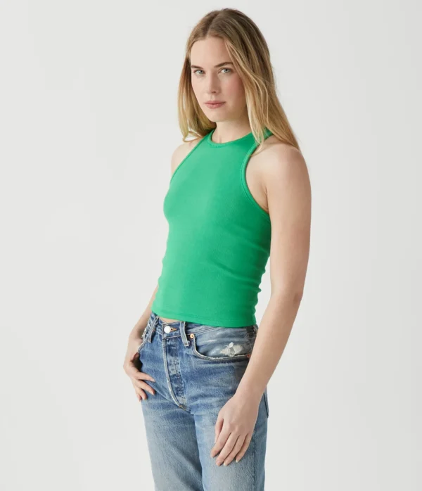 Michael Stars Pina Ribbed Halter Tank- Tank Tops | Ultra Rib T-Shirts
