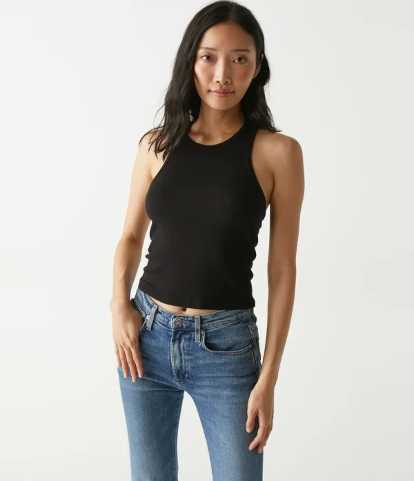 Michael Stars Pina Ribbed Halter Tank- Tank Tops | Ultra Rib T-Shirts