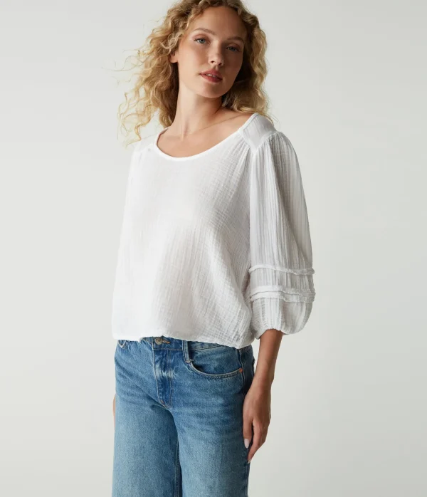 Michael Stars Pruitt Balloon Sleeve Top- Tops, Blouses & Shirts