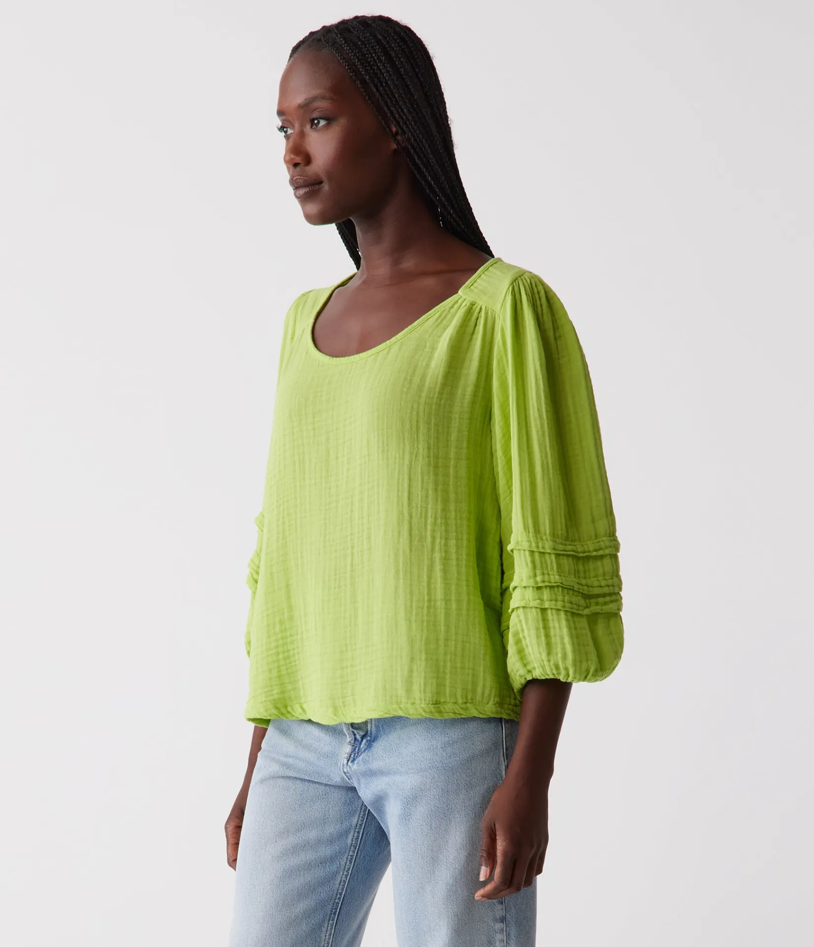 pruitt_balloon_sleeve_top_14.webp Michael Stars Pruitt Balloon Sleeve Top- Tops, Blouses & Shirts