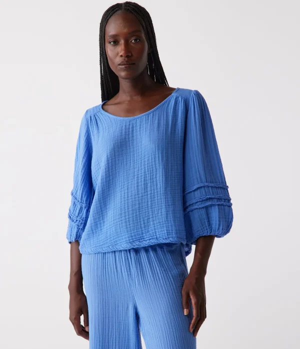 Michael Stars Pruitt Balloon Sleeve Top- Tops, Blouses & Shirts