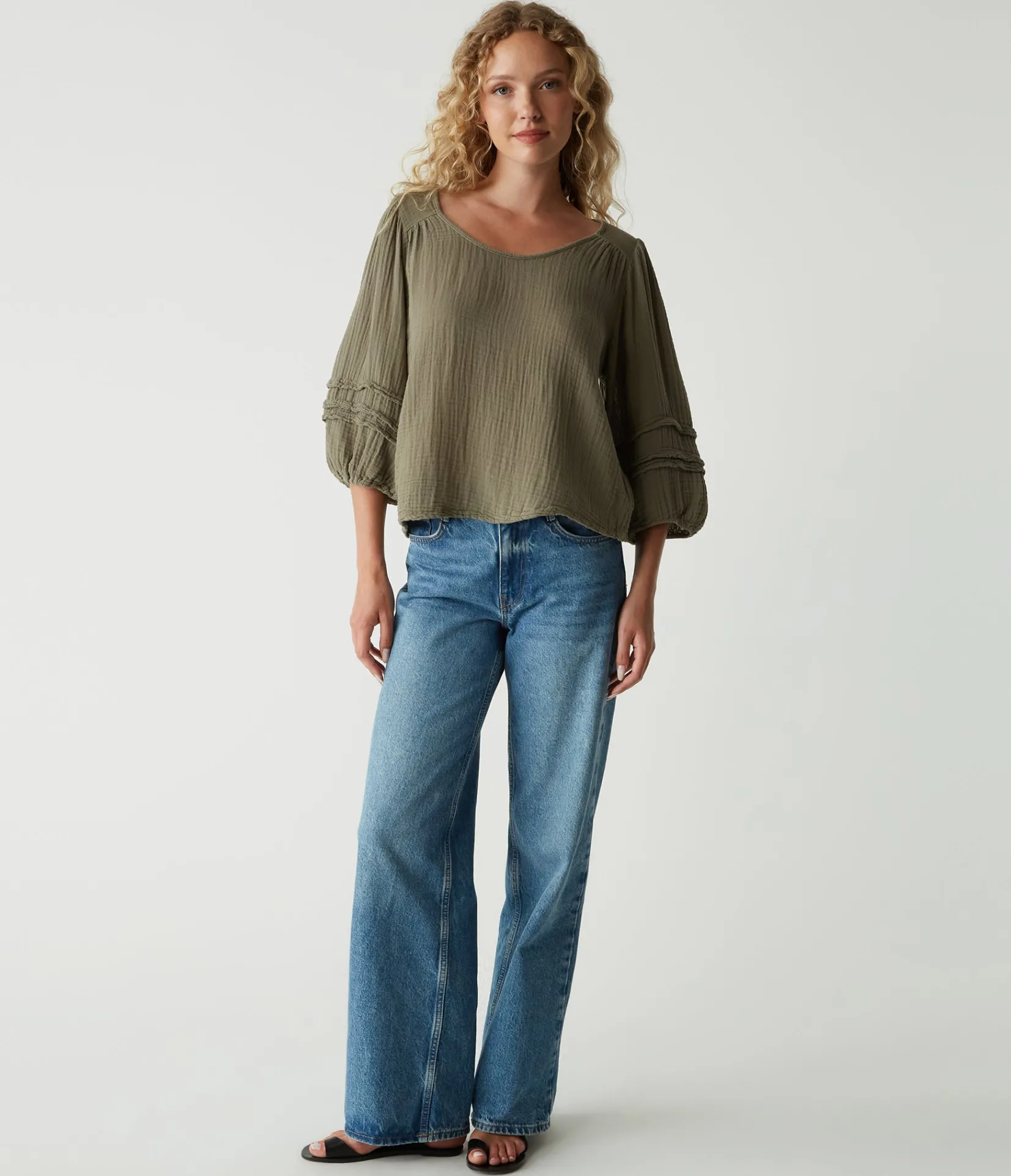 pruitt_balloon_sleeve_top_21.webp Michael Stars Pruitt Balloon Sleeve Top- Tops, Blouses & Shirts