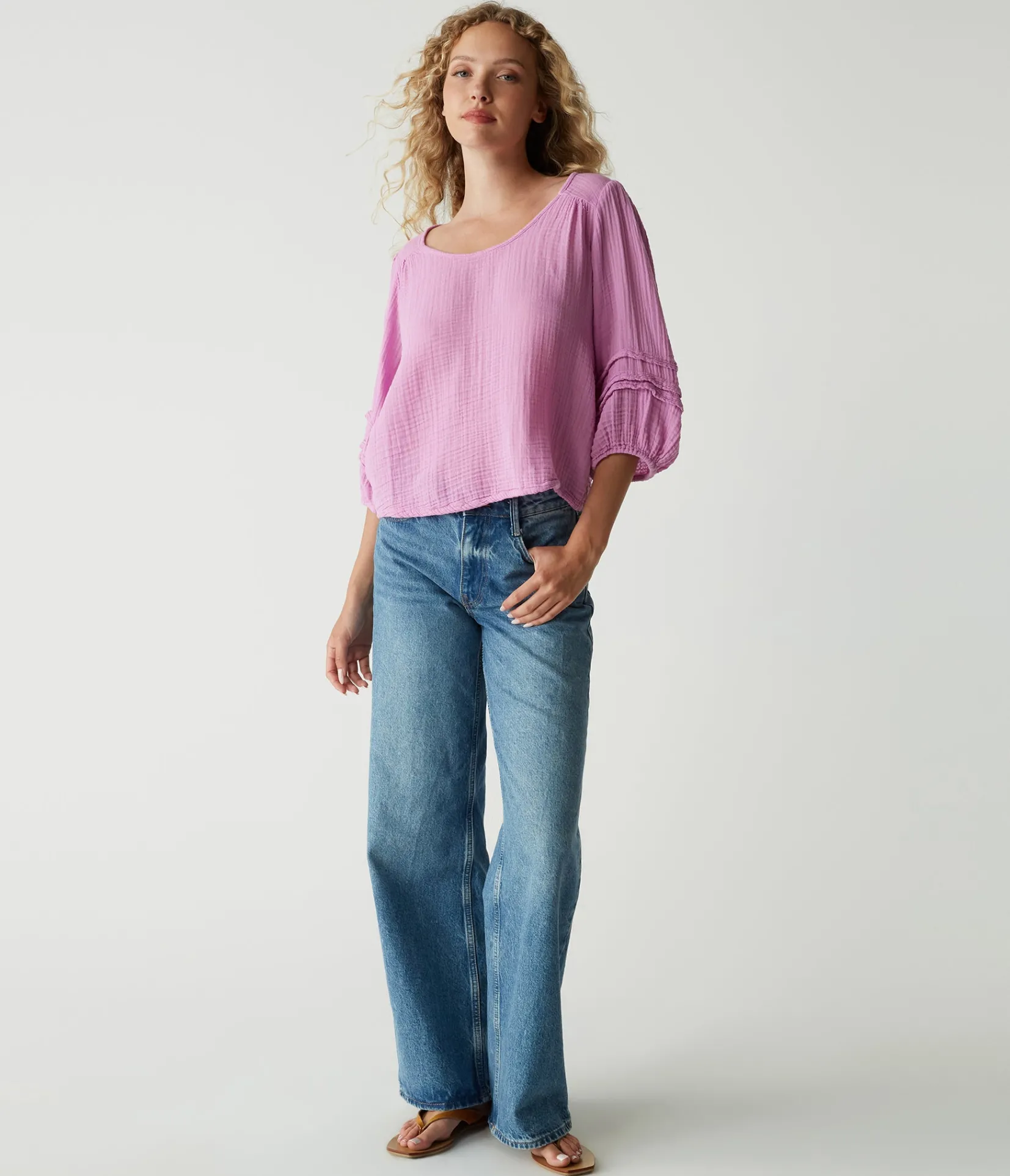 pruitt_balloon_sleeve_top_25.webp Michael Stars Pruitt Balloon Sleeve Top- Tops, Blouses & Shirts