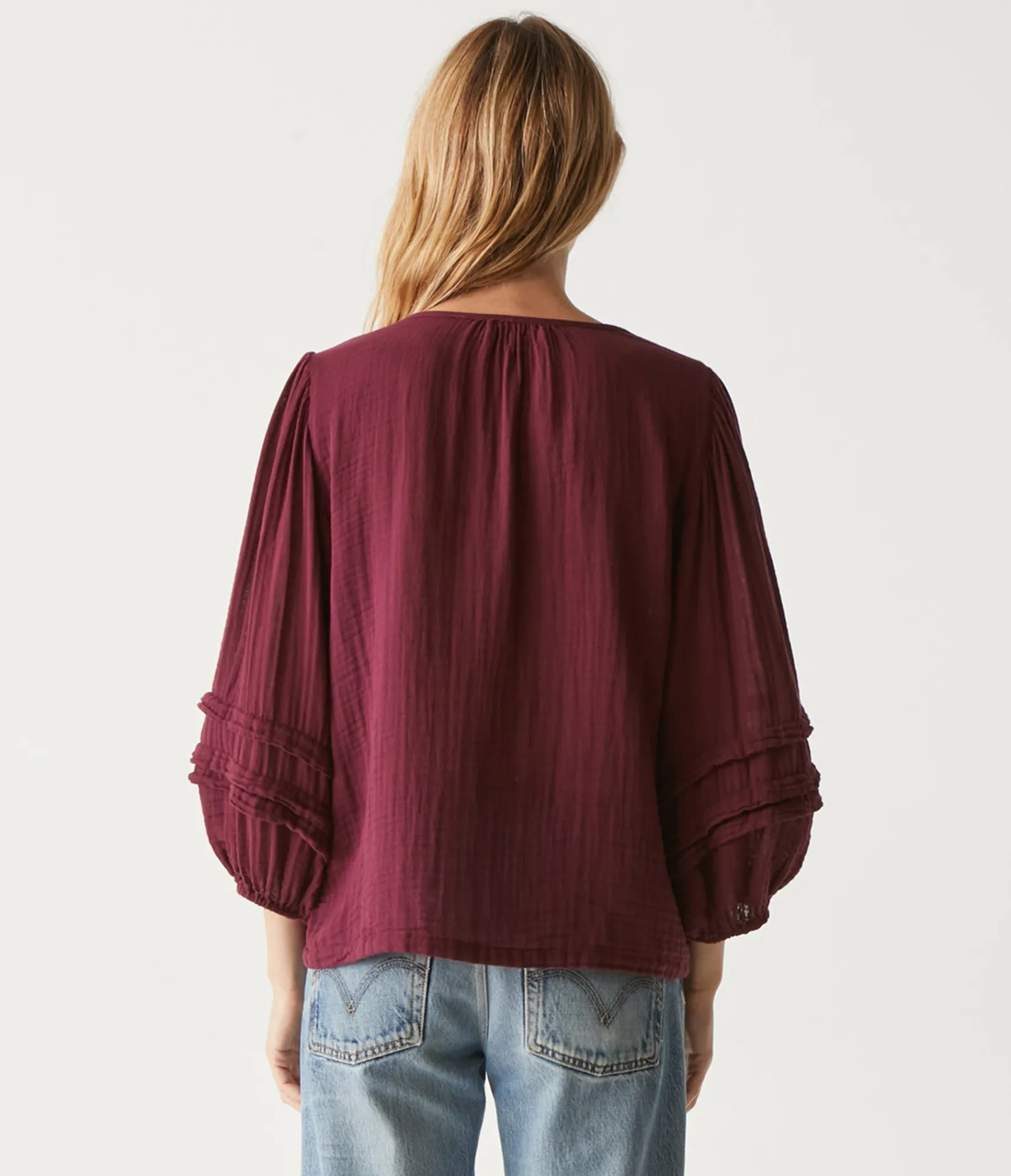 pruitt_balloon_sleeve_top_31.webp Michael Stars Pruitt Balloon Sleeve Top- Tops, Blouses & Shirts